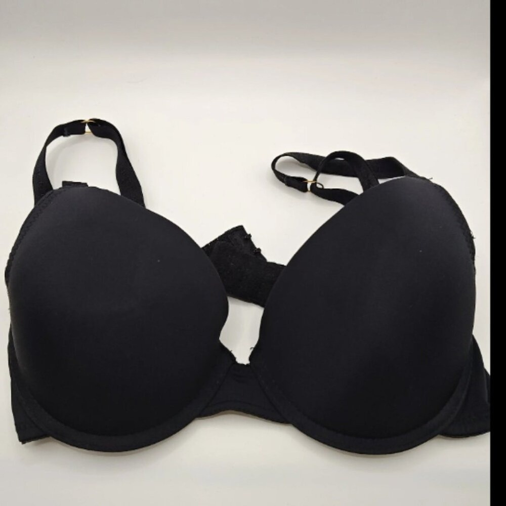 Women Juicy Couture Bra 34 B Black Push Up Wired Adjustable Strap